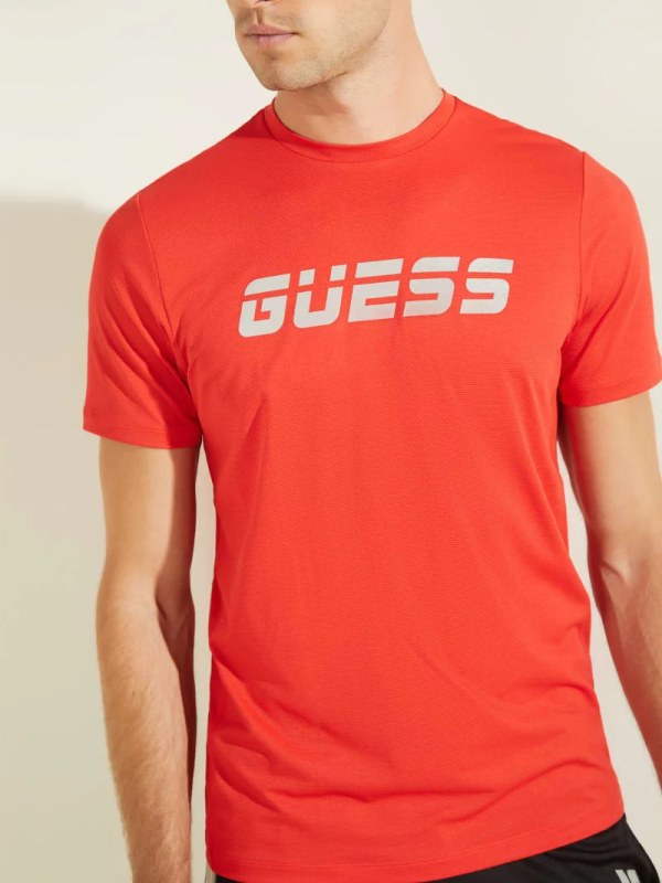 Pánské sportovní triko U1YA08MC03Y - G507 červená - Guess - Pánské oblečení oblečení