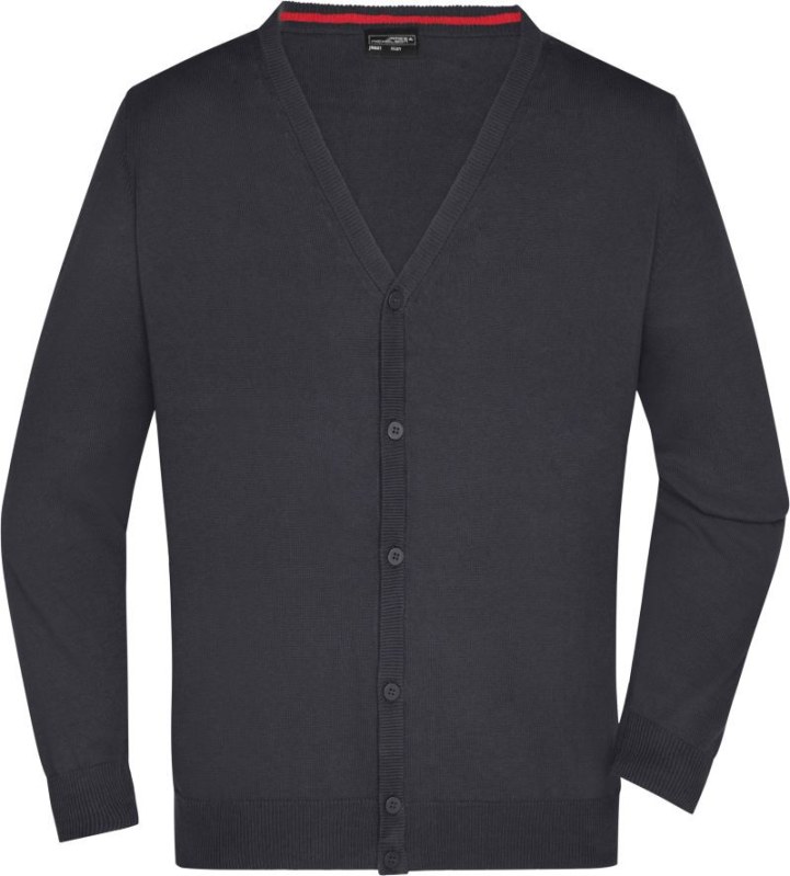 Daiber JN 661 Pánský pletený cardigan s výstřihem do V 02.0661 black
