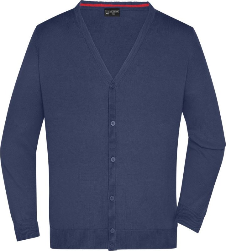 Daiber JN 661 Pánský pletený cardigan s výstřihem do V 02.0661 navy