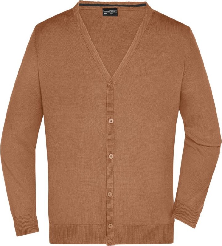 Daiber JN 661 Pánský pletený cardigan s výstřihem do V 02.0661 camel