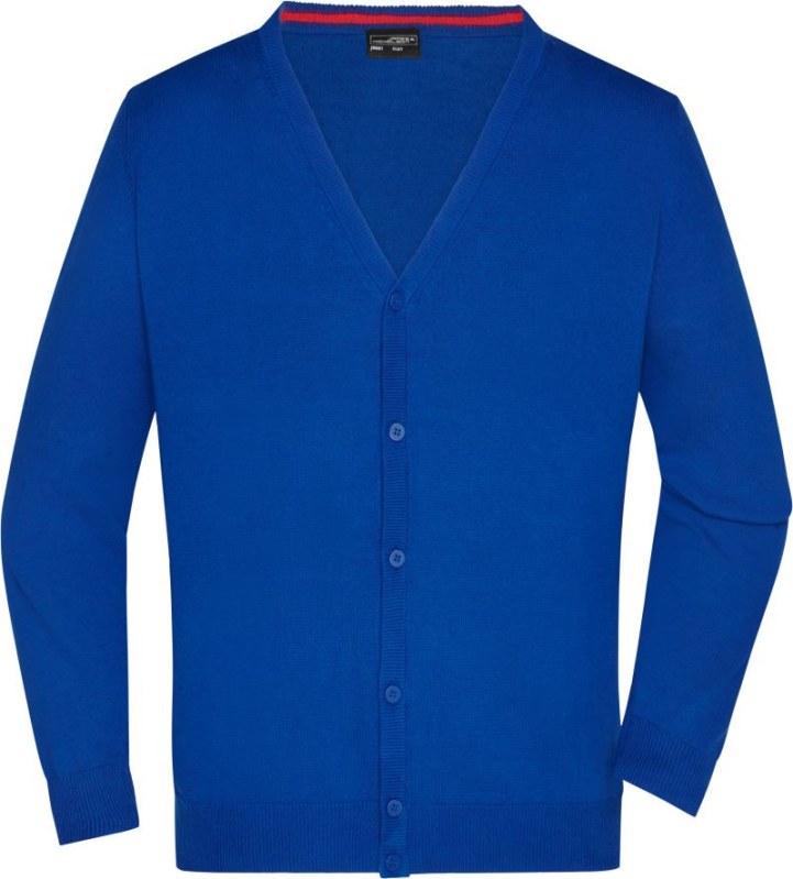 Daiber JN 661 Pánský pletený cardigan s výstřihem do V 02.0661 royal