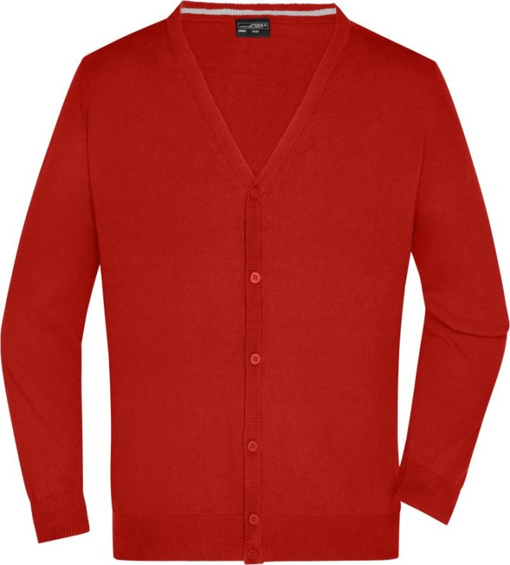 Daiber JN 661 Pánský pletený cardigan s výstřihem do V 02.0661 bordeaux