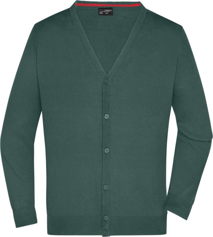 Daiber JN 661 Pánský pletený cardigan s výstřihem do V 02.0661 forest green