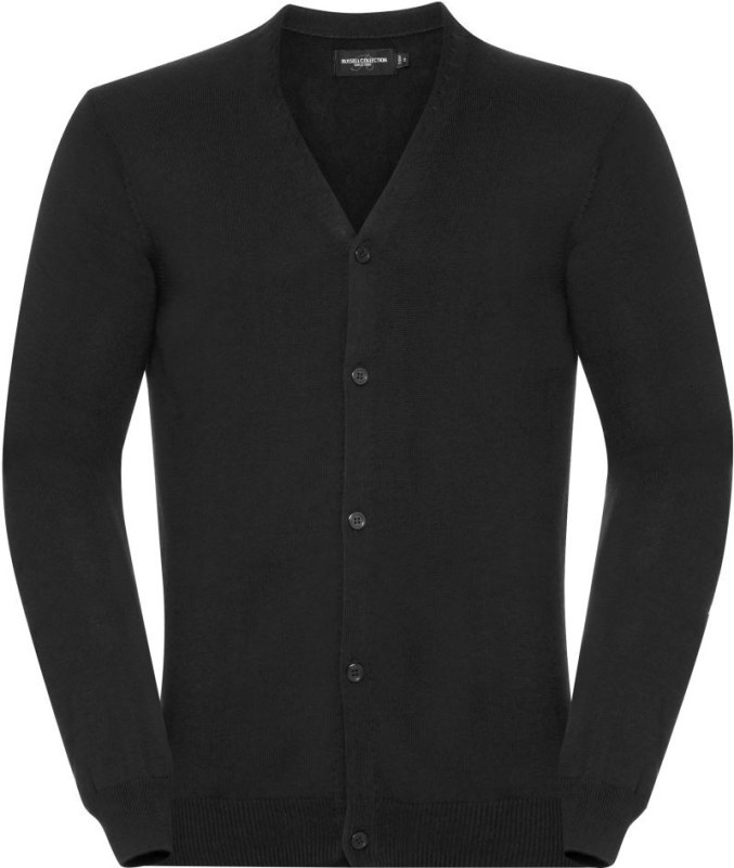 Russell Athletic 715M Pánský pletený cardigan s výstřihem do V 11.715M black