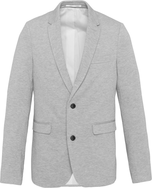Kariban K 6132 Pánský blejzr 20.6132 light grey heather - Pánské oblečení obleky