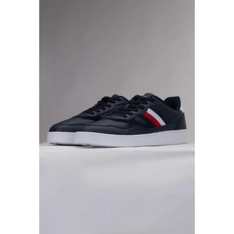 Tommy Hilfiger Court Cupsole Retro Lth Stripes M FM0FM04828 DW5 boty - Pánské oblečení obuv Ostatní obuv