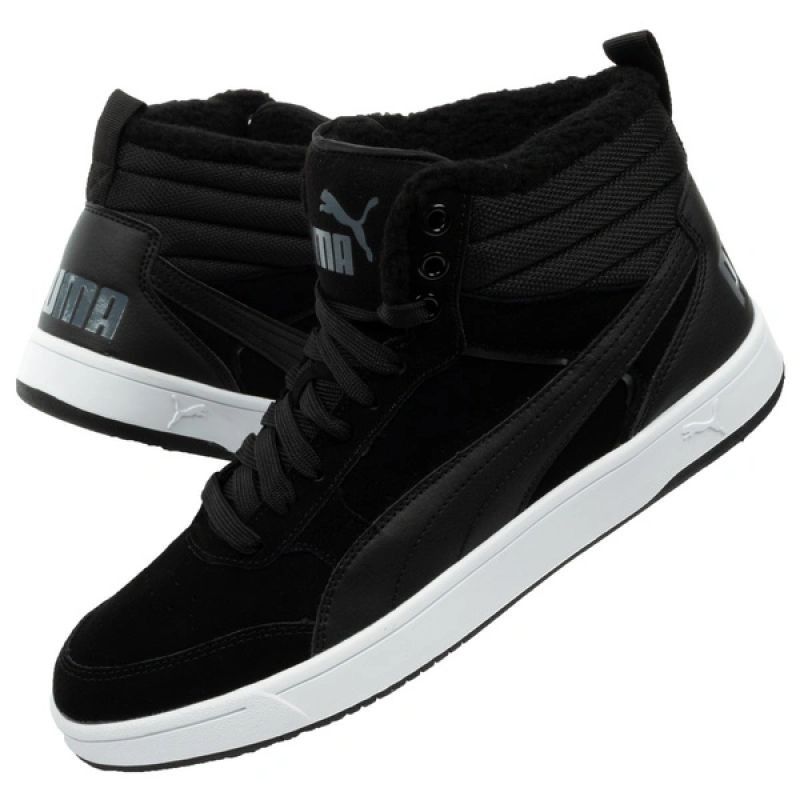 Puma – pánské boty Rebound Street, černé, nad kotníkem, zateplené - Pánské oblečení obuv Ostatní obuv
