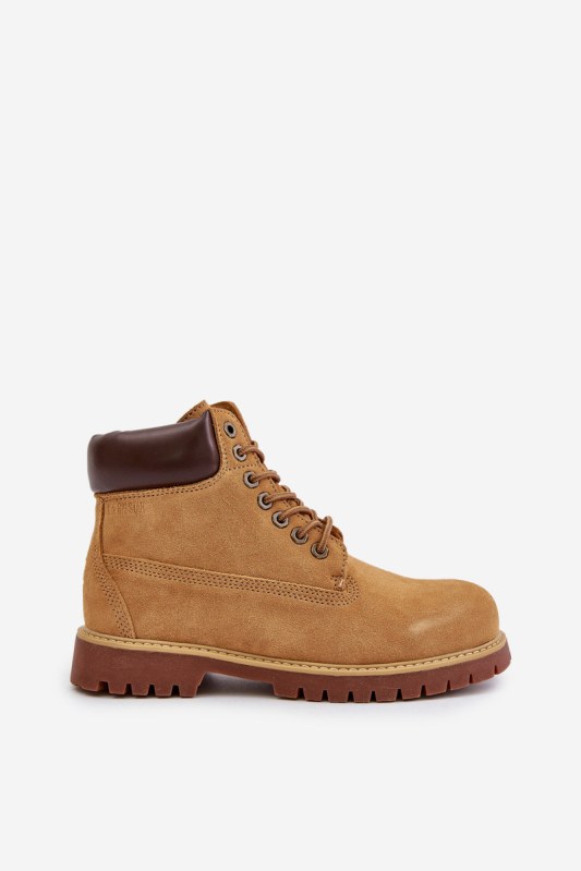 Zimní Semišové Boty Pro Muže Big Star OO174136 HI-POLY SYSTEM Camel