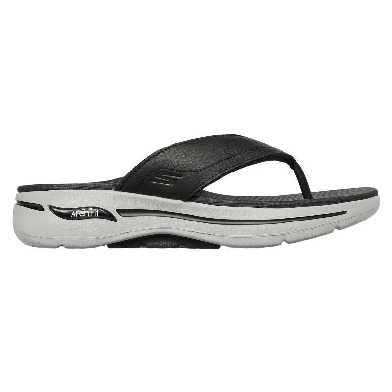 Žabky Skechers Go Walk Arch Fit San M 229022-BKGY - Pánské oblečení obuv Pantofle a&nbsp;žabky