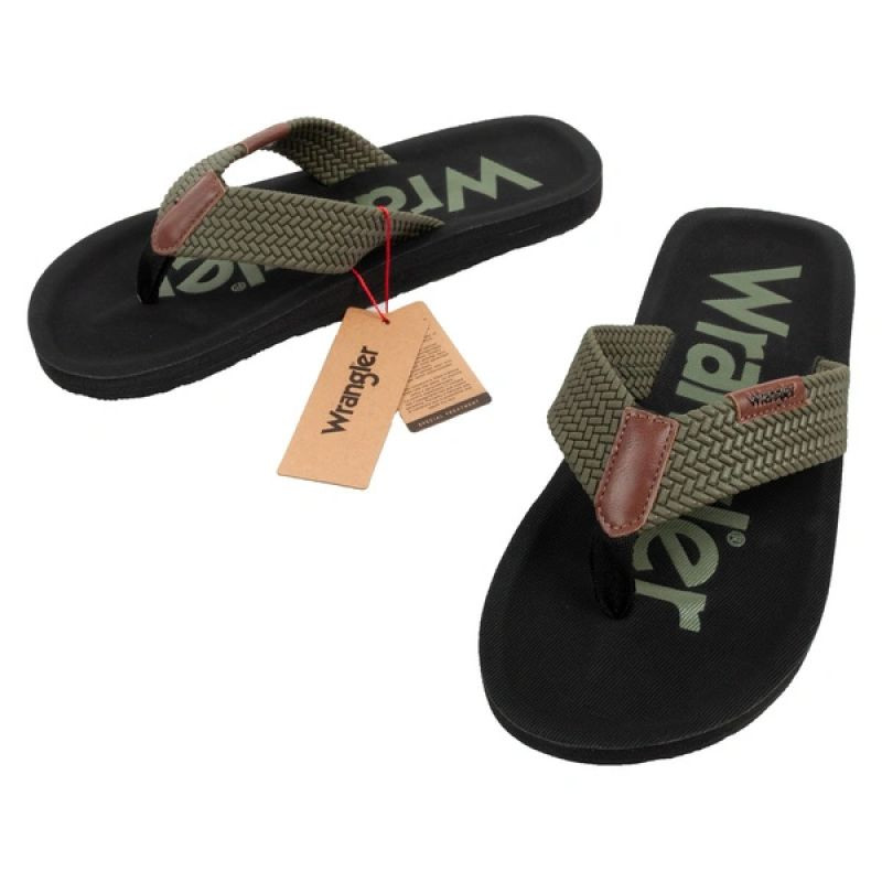 Pánské žabky Wrangler Zane Flipflop zelené žabky