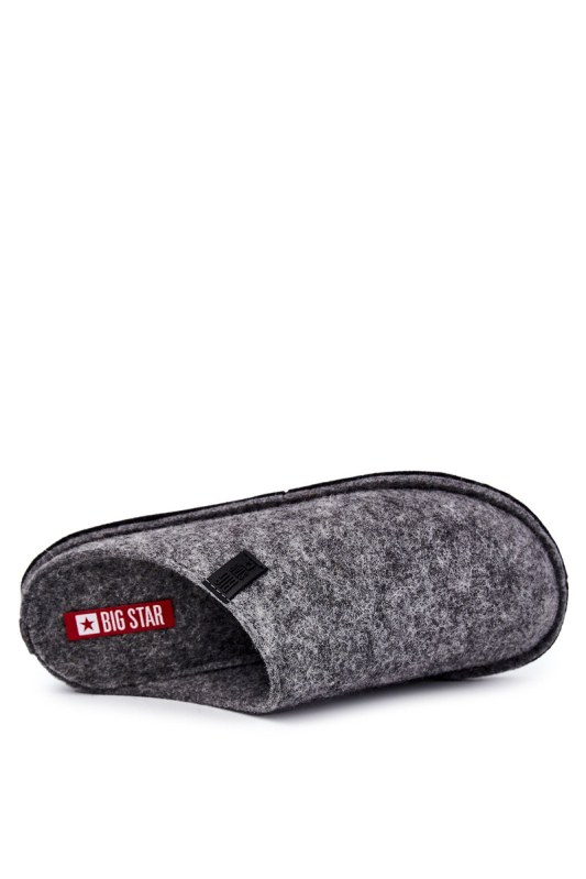 Klasické pánské pantofle Big Star KK176001 šedé - Pánské oblečení obuv Pantofle a&nbsp;žabky