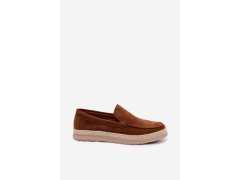 Mokasyny Espadryle Pánské Camel Rexton