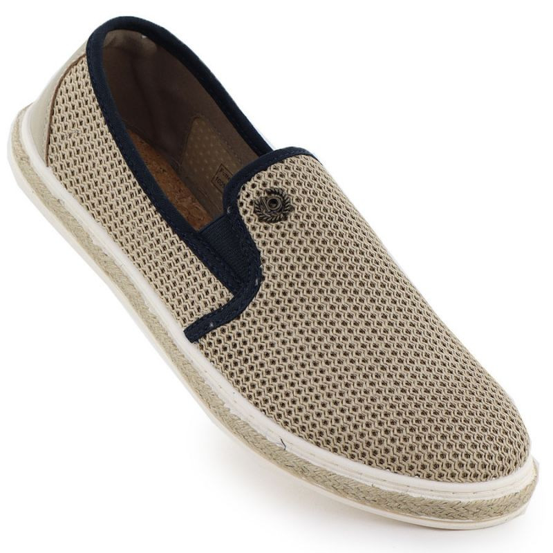 Pánské béžové polobotky Bugatti slip-on espadrille 321-ASP61-6900
