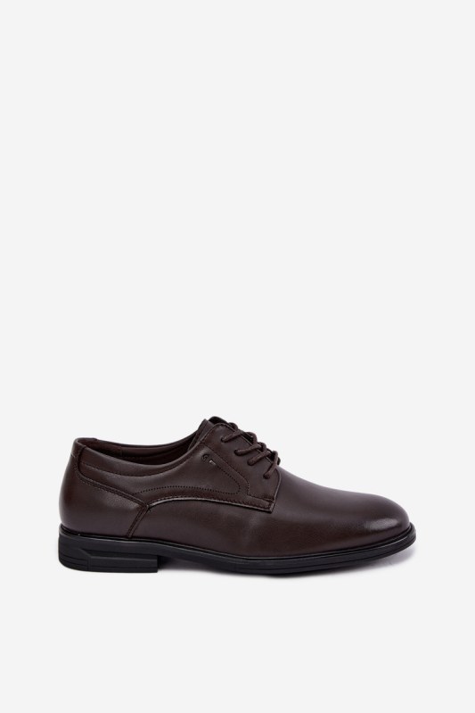 Pánské elegantní polobotky tmavě hnědé Calven