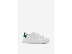 Pánské Sneakersy Z Eko Kůže Big Star OO174116 Bílá-Zelená