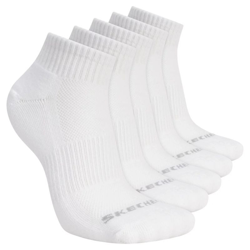Skechers 5pk Unisex 1/2 Terry Qtr Crew S602095-100 Bílé 39–42