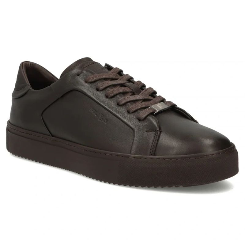 Pánské kožené polobotky – hnědé tenisky Filippo MP8274 - Pánské oblečení obuv Tenisky a&nbsp;sneakers