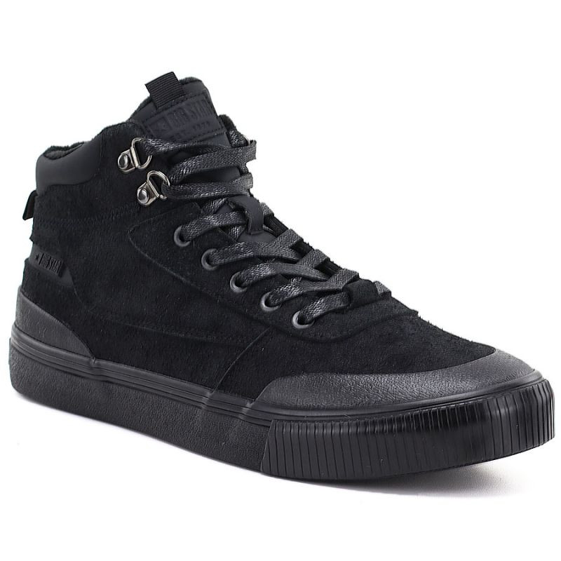 Pánské vysoké zateplené černé tenisky Big Star UU174305 - Pánské oblečení obuv Tenisky a&nbsp;sneakers