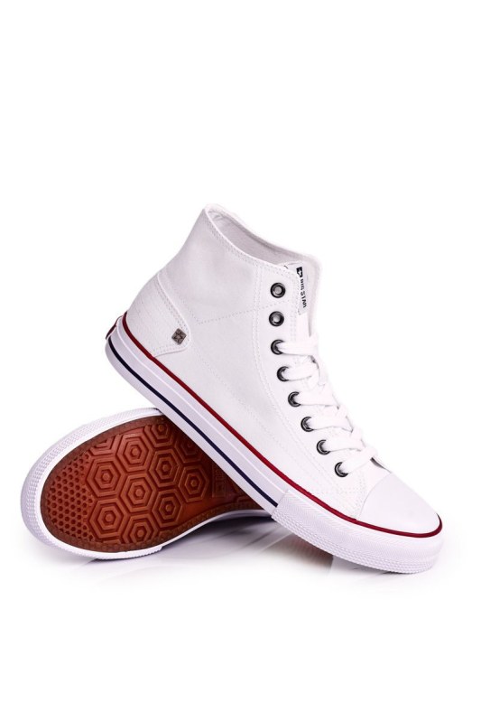 Pánské klasické vysoké tenisky BIG STAR DD174251 Bílé - Pánské oblečení obuv Tenisky a&nbsp;sneakers