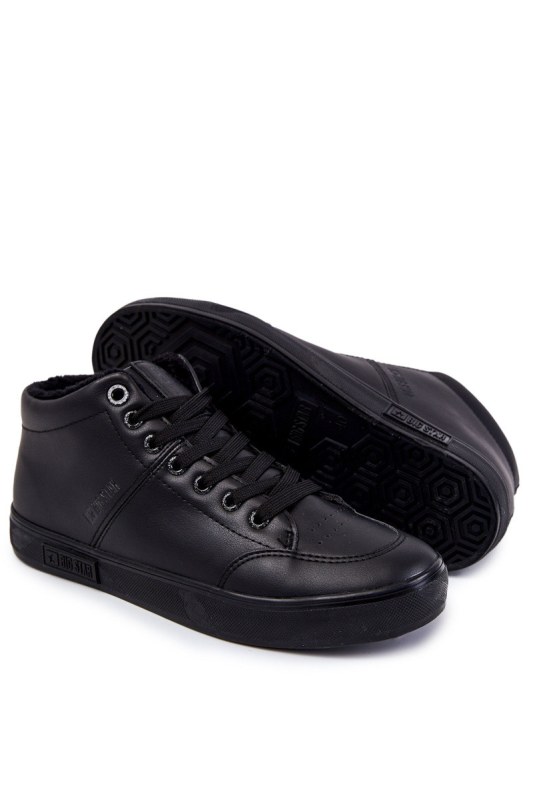 Pánské klasické kožené tenisky Big Star KK174348 Černé - Pánské oblečení obuv Tenisky a&nbsp;sneakers