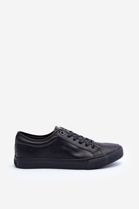 Pánské Tenisky Ze Syntetické Kůže Černé Big Star JJ174234