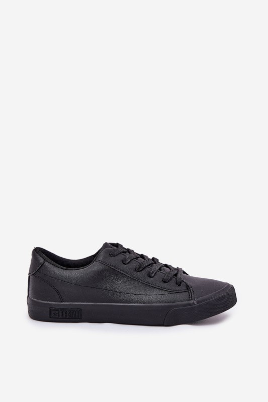 Pánské Klasické Nízké Tenisky Z Eko Kůže Big Star NN174252 Černé - Pánské oblečení obuv Tenisky a&nbsp;sneakers