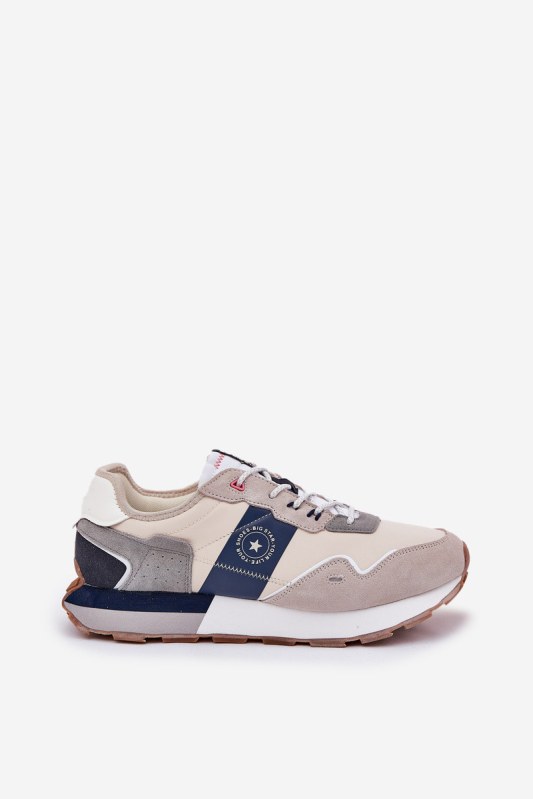 Semišové Pánské Tenisky Na Platformě Big Star RR174471 Hi-Poly System Šedé - Pánské oblečení obuv Tenisky a&nbsp;sneakers