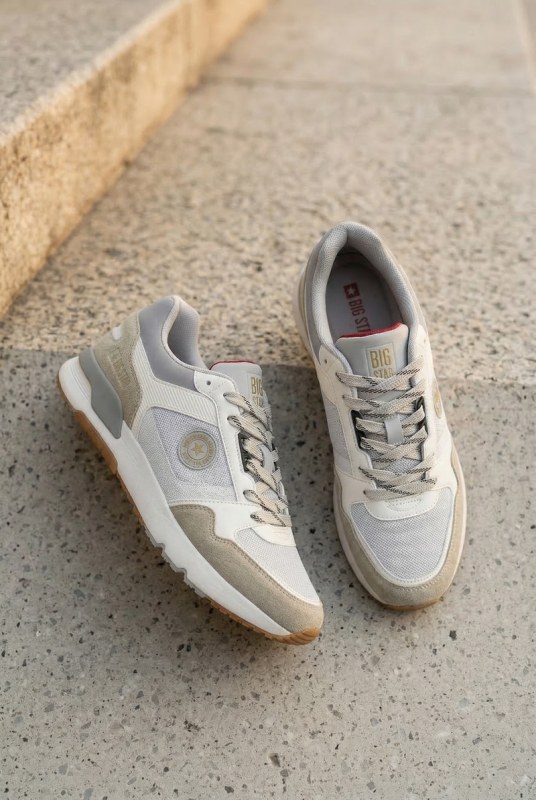 Pánské tenisky na platformě Big Star TT174032 Bílomodré - Pánské oblečení obuv Tenisky a&nbsp;sneakers
