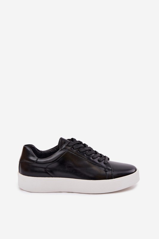 Pánské tenisky z&nbsp;eko kůže Černé Velton - Pánské oblečení obuv Tenisky a&nbsp;sneakers