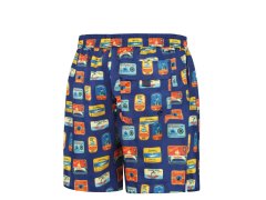 Pánské plavkové kraťasy Happy Shorts long SM29-48 Tmavě modrá mix - Self