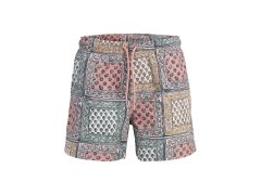 Jack&Jones pánské plavecké šortky JPSTMAUI SHELL AOP SWIM SHORTS REG 12291808 ASH ROSE