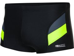 AQUA SPEED Plavecké šortky Aron Black/Green/Grey Pattern 138