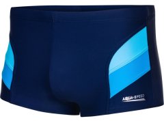 AQUA SPEED Plavecké šortky Aron Navy Blue/Blue Pattern 42