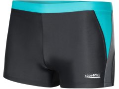 AQUA SPEED Plavecké šortky Dario Grey/Turquoise Pattern 32