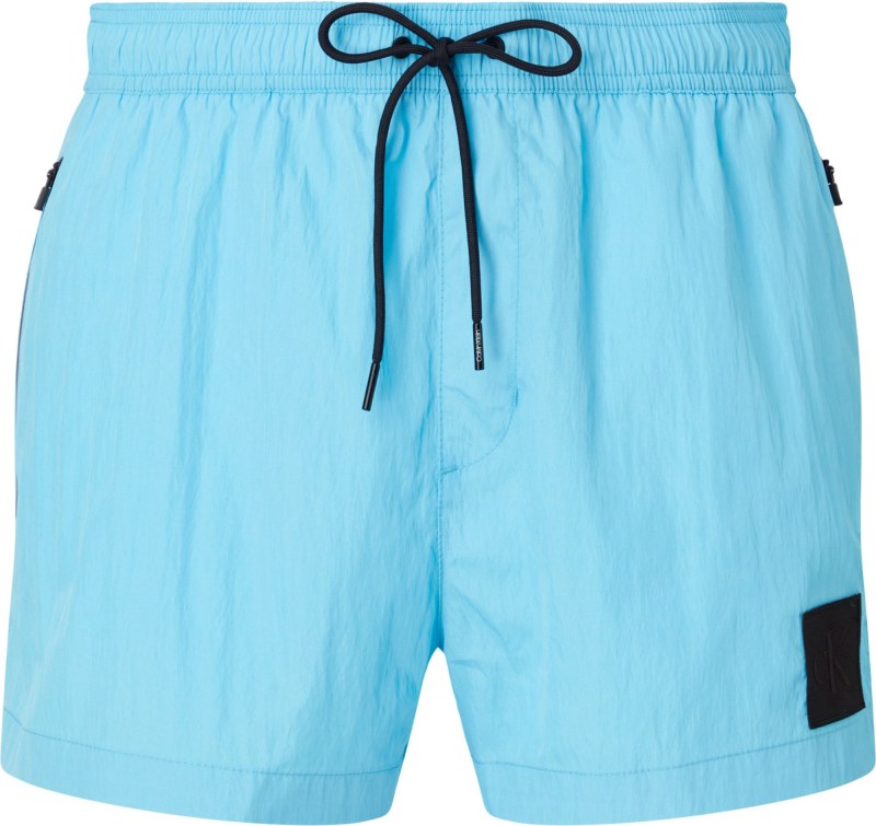 Pánské plavky Short Drawstring Swim Shorts CK Nylon KM0KM00868CU8 modrá - Calvin Klein - Pánské oblečení plavky