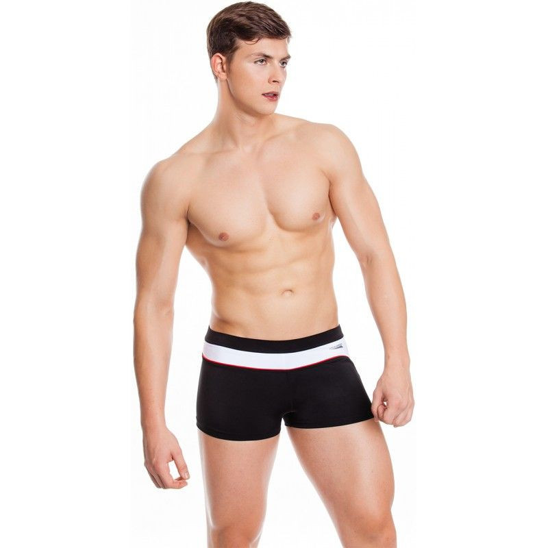 Pánské plavecké šortky černobílé Grant 15 410 - Aqua-Speed - Pánské oblečení plavky