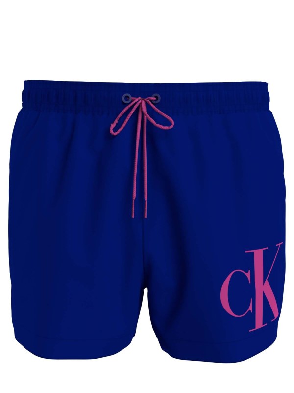Pánské plavky KM0KM00967 C7N modrofialové - Calvin Klein - Pánské oblečení plavky