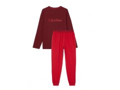 Pánský pyžamový set NM1592E 6NJ bordo/červená - Calvin Klein