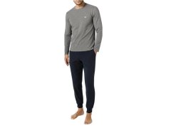 Pánské pyžamo 111789 2F720 12149 šedá/tm.modrá - Emporio Armani