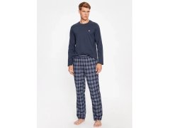 Pánské pyžamové kalhoty 112036 3F576 59136 černá kostka - Emporio Armani