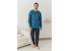 3672 Pánské dlouhé pyžamo RAFAEL S–2XL