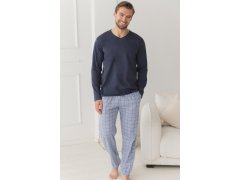 3668 Pánské dlouhé pyžamo DORIAN M–2XL