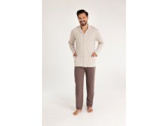 Pyžamo Regina 486 dlouhé/r 2XL-3XL z25/26 pánské rozepínací