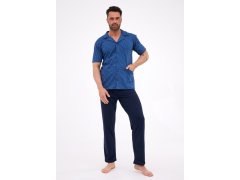 Pyžamo Cornette 318/57 cr/r 3XL-5XL pánské rozepínací
