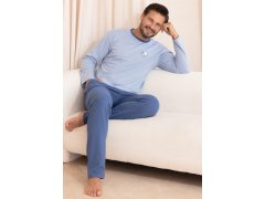 Pyžamo Regina 6009 dlouhé rukávy, velikosti M–3XL, Z26