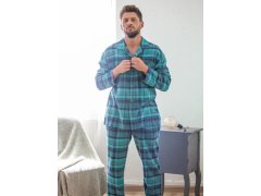 Pyžamo Key MNS 048 B26 dlouhé rukávy, velikosti M–2XL, rozepínací