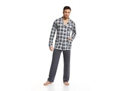 Pyžamo Cornette 114 dlouhé/r 3XL-5XL pánské rozepínací