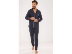De Lafense pyžamo 729 Norberto dlouhé/r M-2XL pánské rozepínací