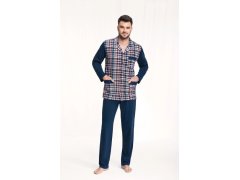 Pyžamo Luna 797 dlouhé/r 4XL pánské rozepínací