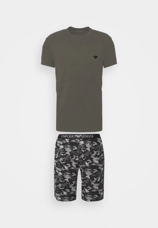 Pánské pyžamo 111360 2F567 76020 šedá - Emporio Armani